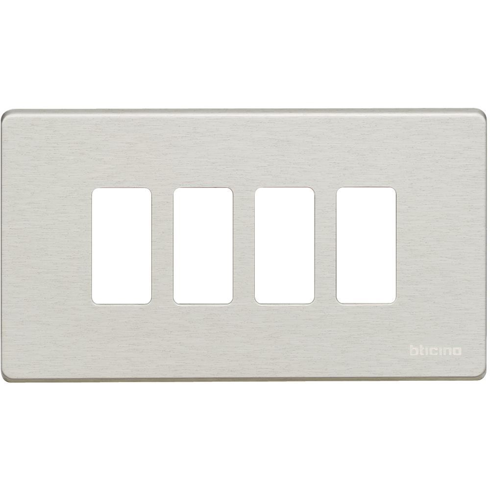Placca Magic 4 Posti Per Supporto 504S BTICINO 504/4/AL