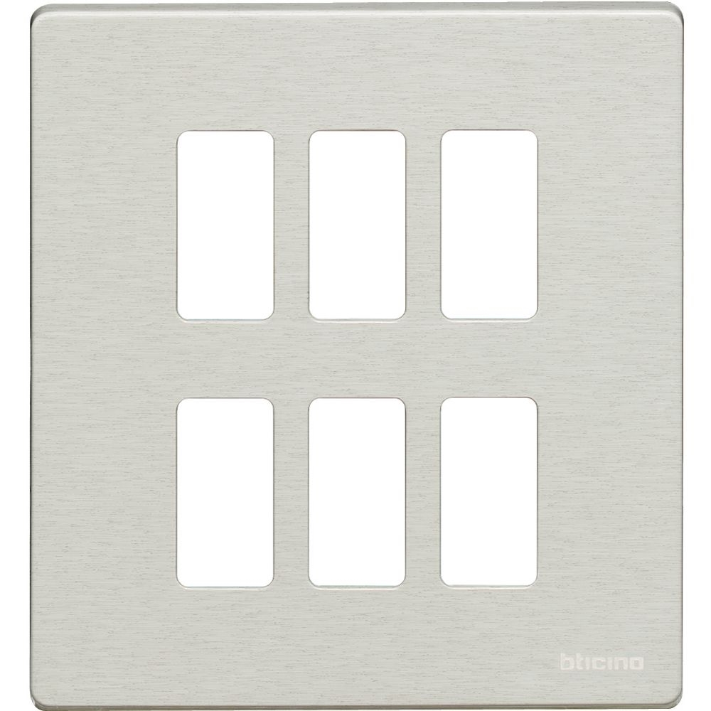 Placca Magic 3+3 Moduli BTICINO 506/6/R