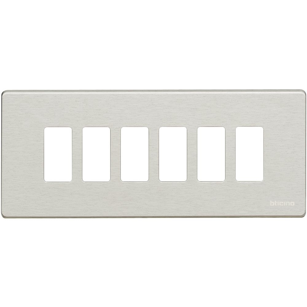 Placca Magic 6 Posti Per Supporto 506Ls BTICINO 506L/6/R