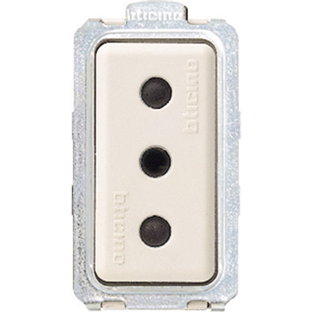 Presa Standard Italiano 250Vac 2P+T 16A BTICINO 5129