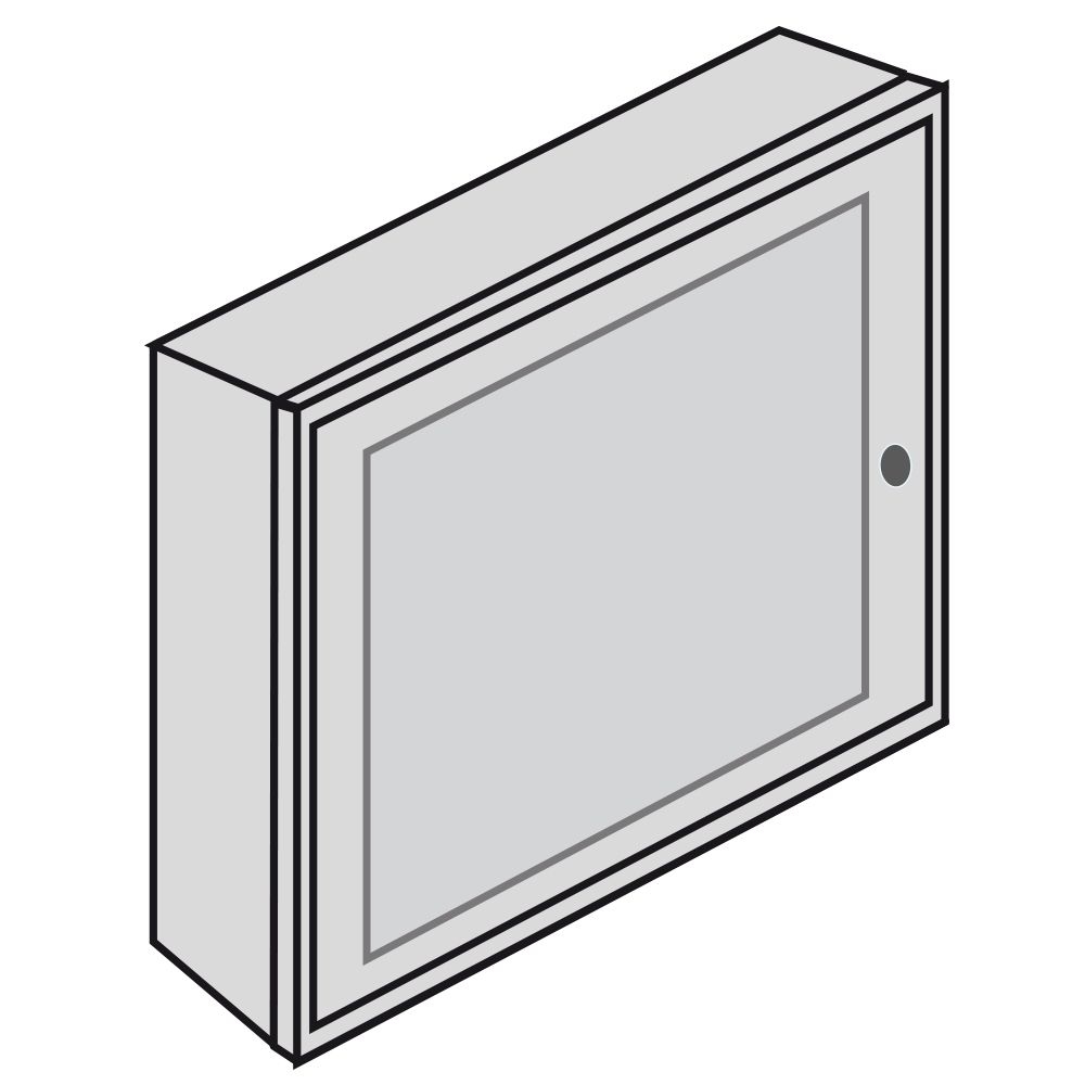Quadro Da Parete In Lamiera Con Portello Pieno 12 Moduli BTICINO E109P/12D