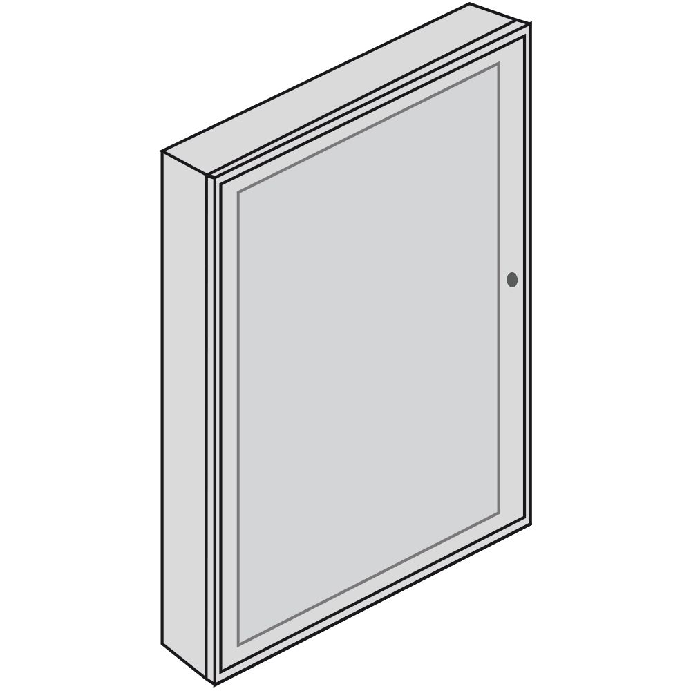 Quadro Da Parete In Lamiera Con Portello Pieno 96 Moduli BTICINO E109P/96D
