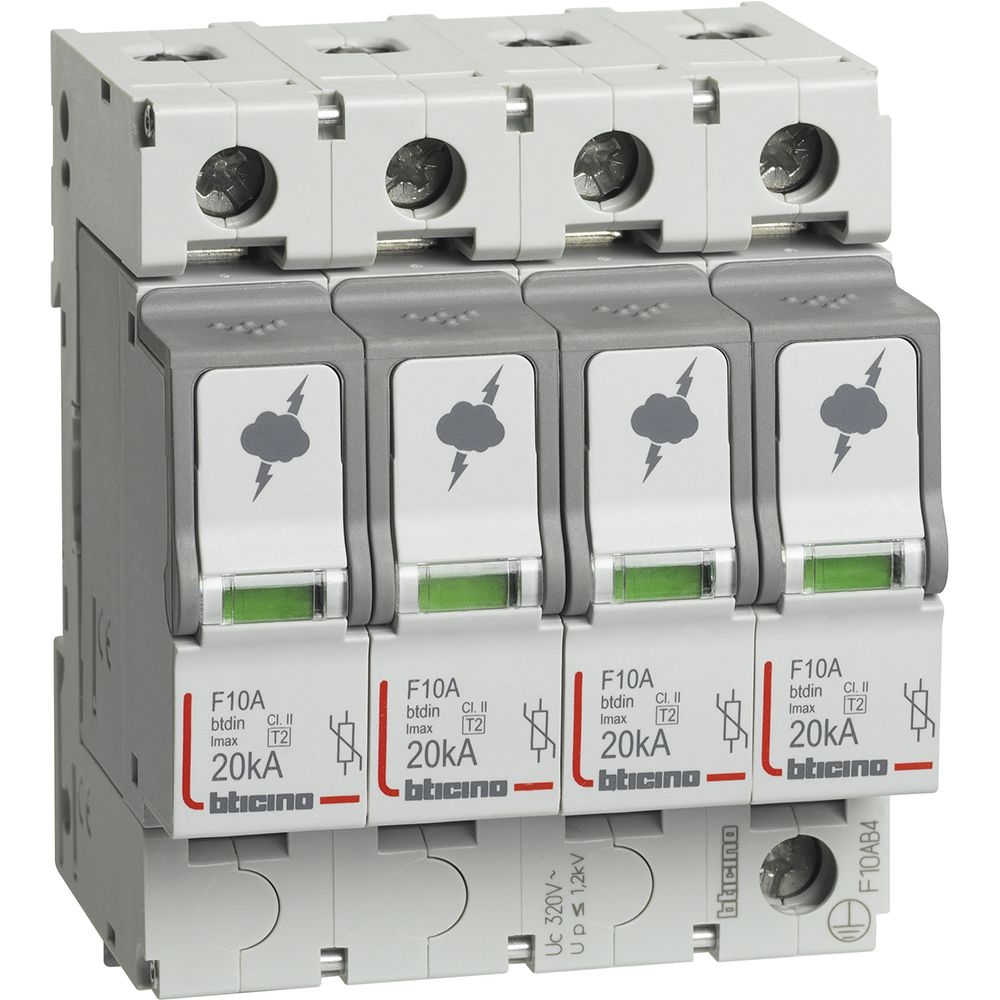 Limitatore Di Sovratensione (Spd) T2 20Ka 4P BTICINO F10AB4