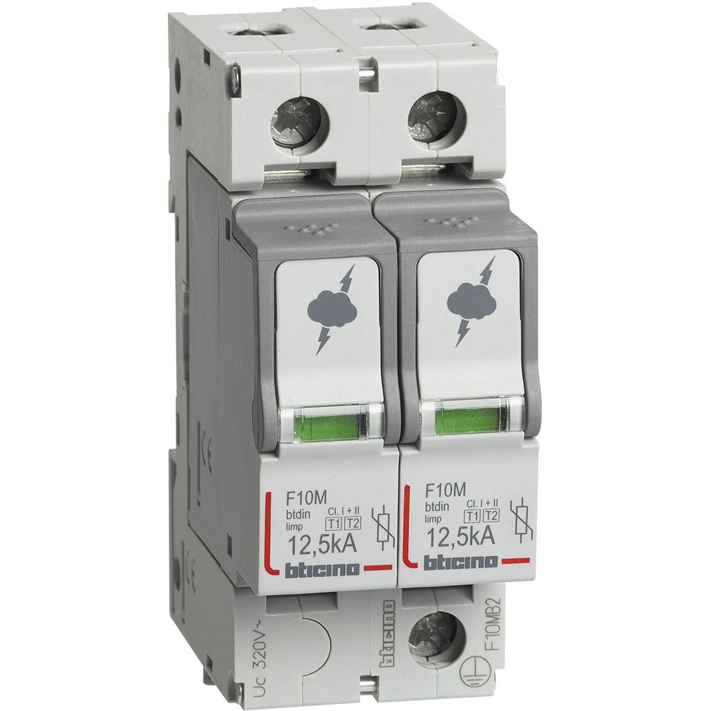 Limitatore Di Sovratensione (Spd) T1+T2 2P - Imax=12,5Ka BTICINO F10MB2