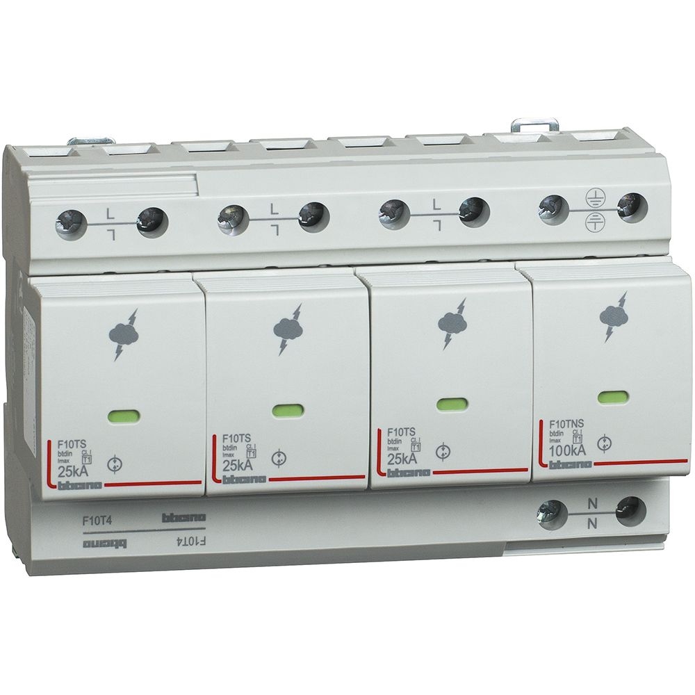 Limitatore Di Sovratensione (Spd) T1+T2 - 3P+N - Iimp 25Ka BTICINO F10T4