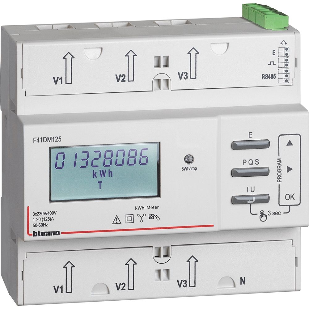 Contatore Trifase Per Collegamento Diretto BTICINO F41DM125