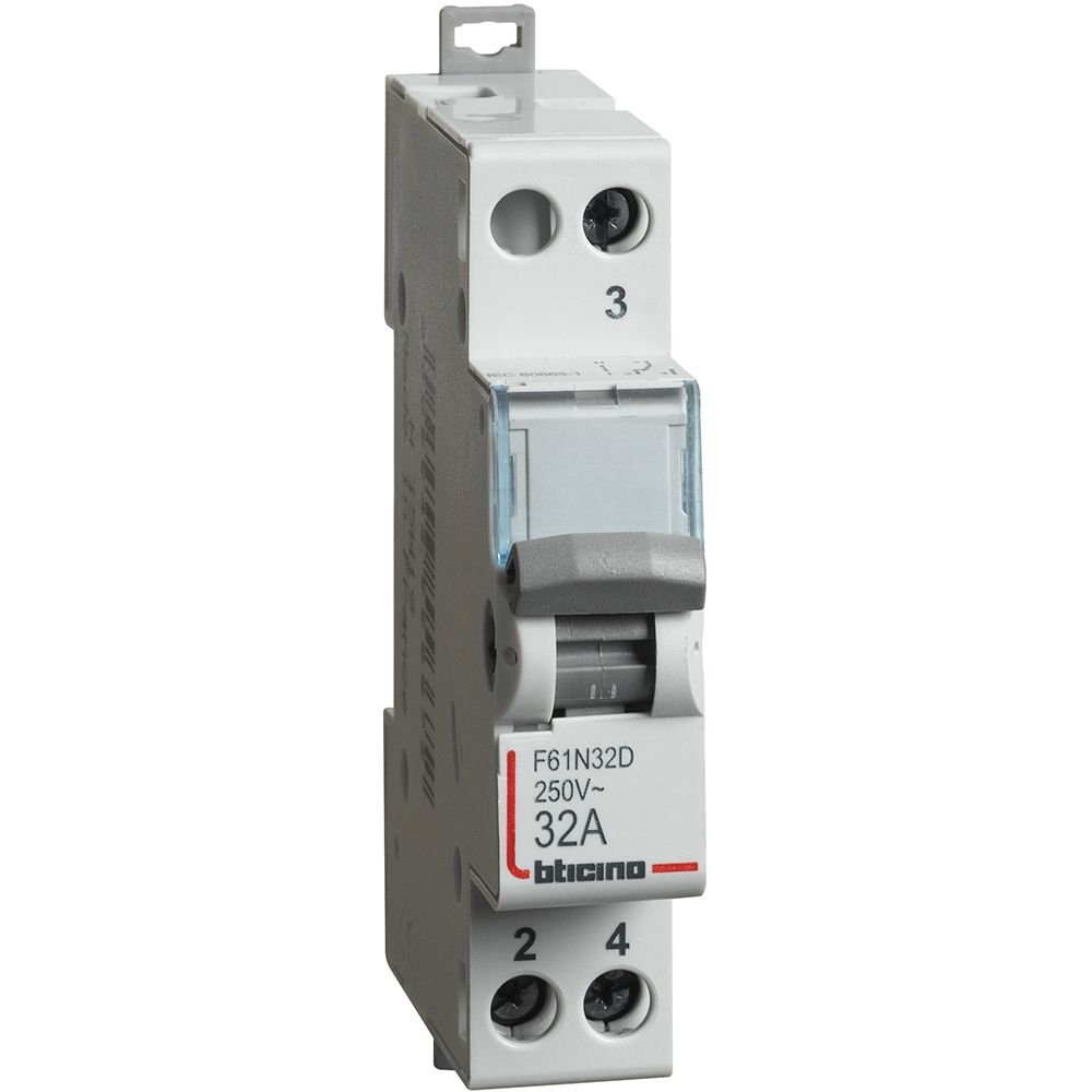 Deviatore 1No/Nc - 32A - 230/400V - 1 Modulo Din BTICINO F61N32D