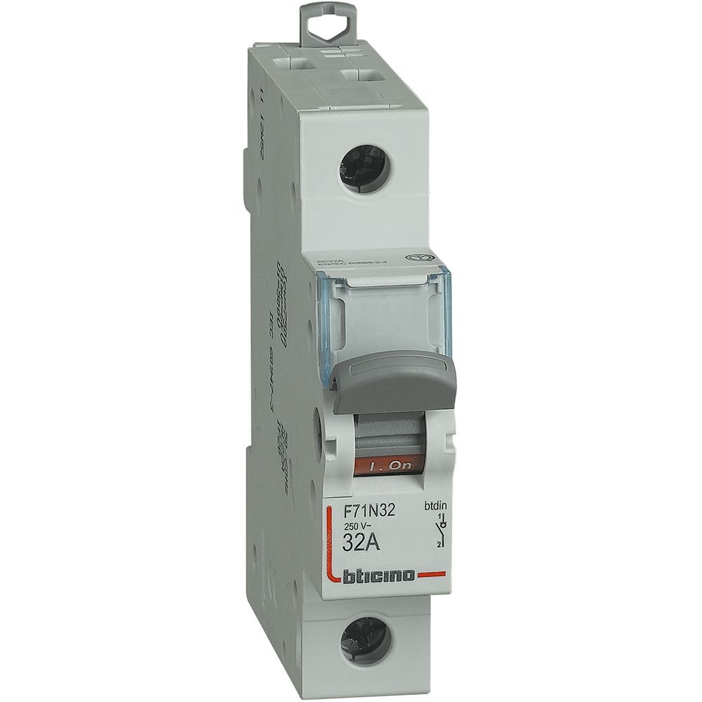 Sezionatore Modulare - In=32A - 1P - 1 Modulo BTICINO F71N32