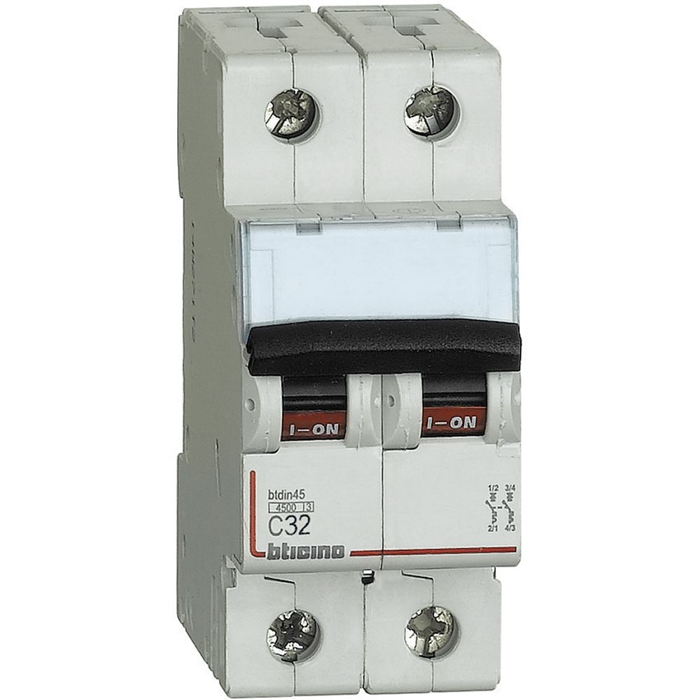 Interruttore Magnetotermico Modulare Btdin45 2P BTICINO FA82C32