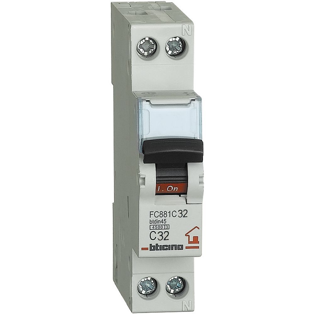 Interruttore Magnetotermico Modulare Btdin-Rs 1P+N BTICINO FC881C32