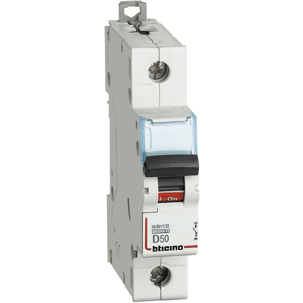 Interruttore Magnetotermico Modulare Btdin100 1P Curva D - In= 50A BTICINO FH81D50