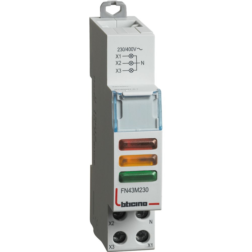 Portalampada A Led Triplo Verde+Giallo+Rosso BTICINO FN43M230