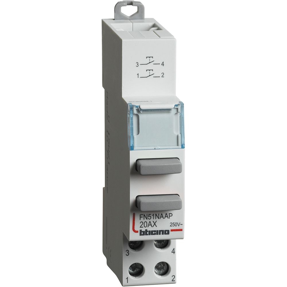 Pulsante Doppio 1P No + 1P No 10A - 250Vac BTICINO FN51NAAP