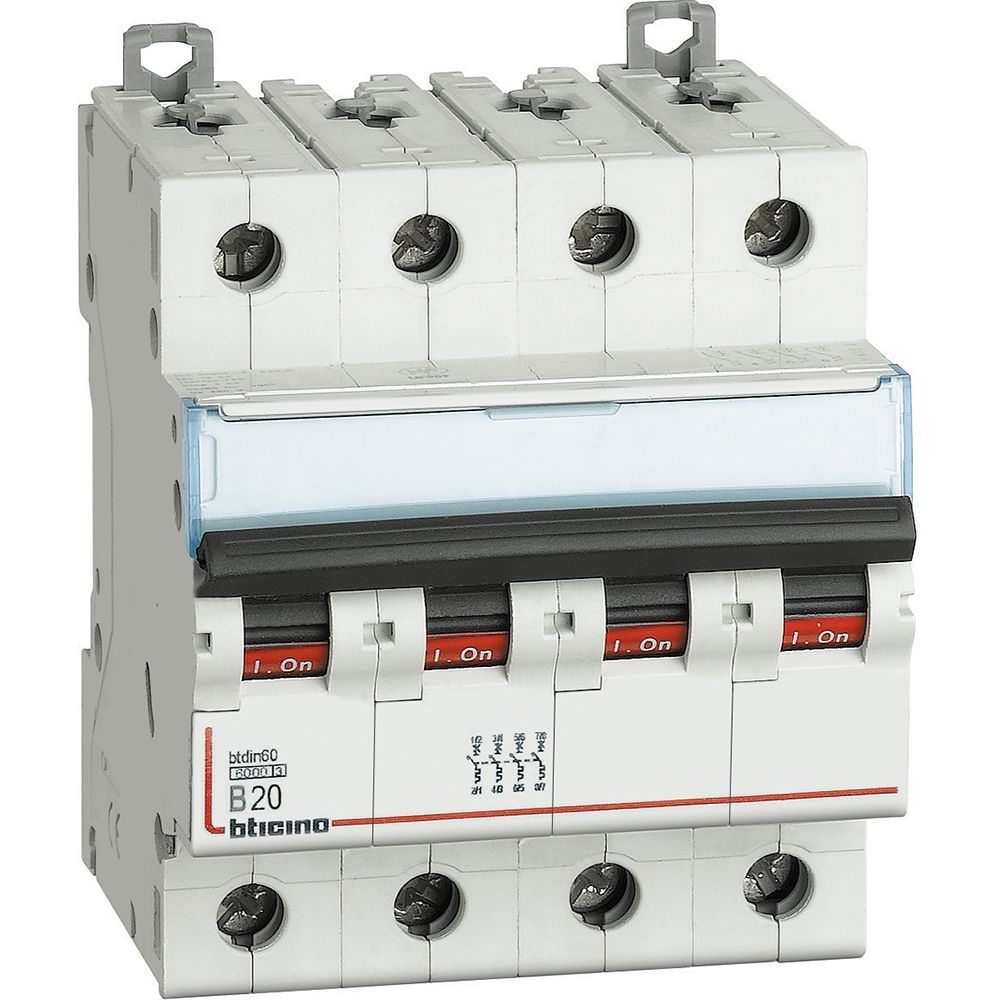Interruttore Magnetotermico Modulare Btdin60 4P BTICINO FN84B20