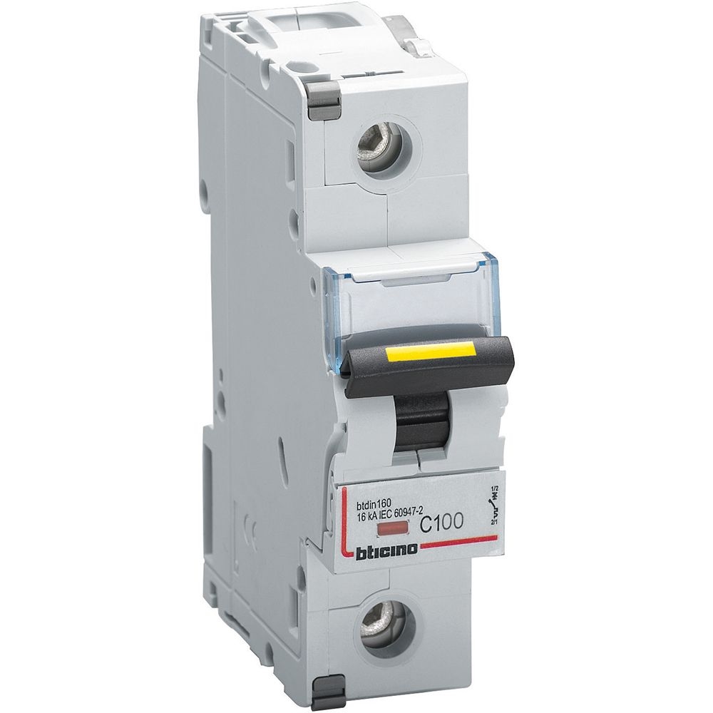Interruttore Magnetotermico Modulare Btdin160 1P Curva C - In= 100A BTICINO FT81C100