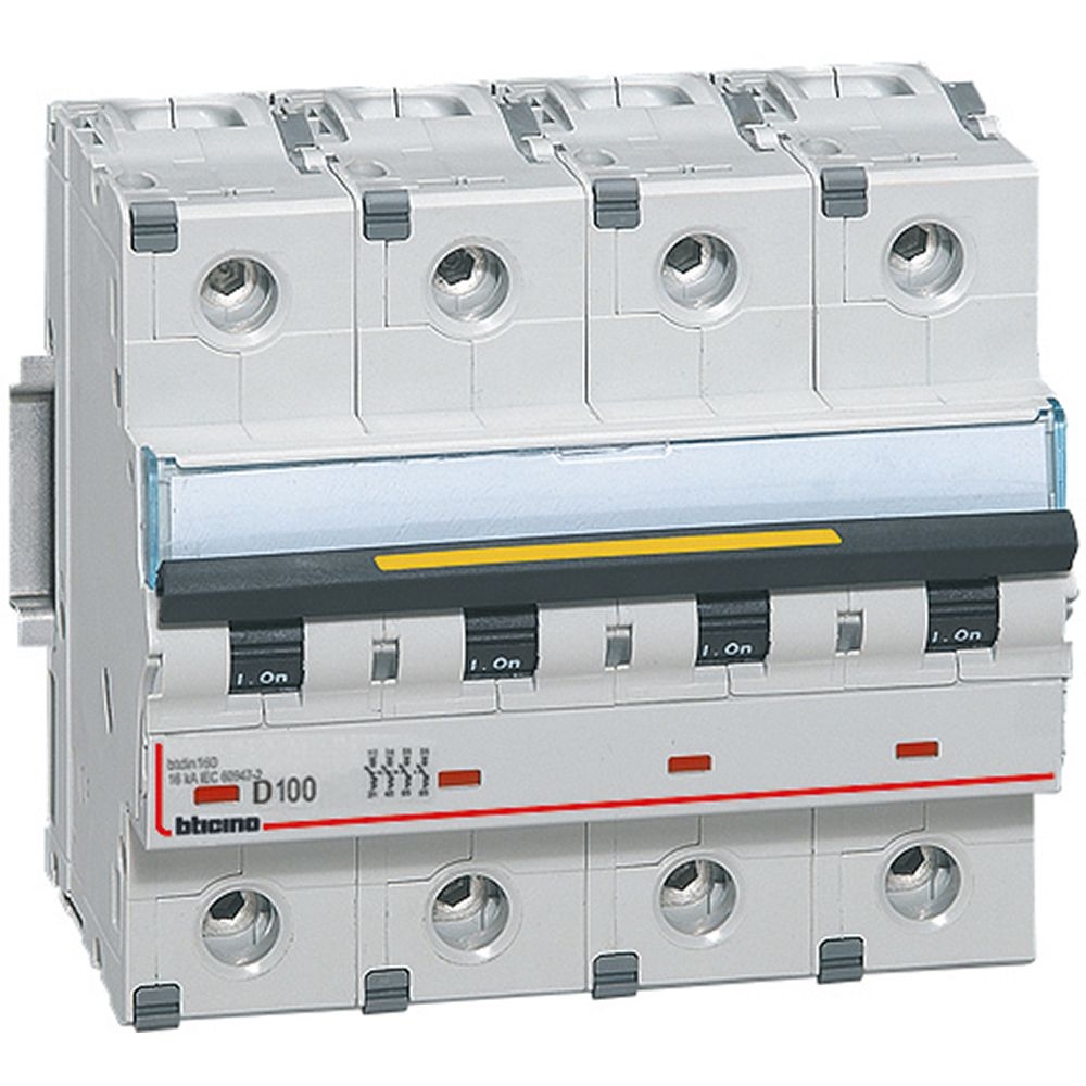 Interruttore Magnetotermico Modulare Btdin160 4P Curva D - In= 50A BTICINO FT84D50