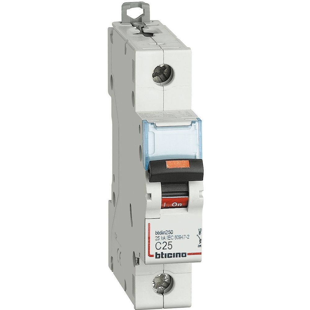 Interruttore Magnetotermico Modulare Btdin250 1P Curva C - In= 25A BTICINO FV81C25