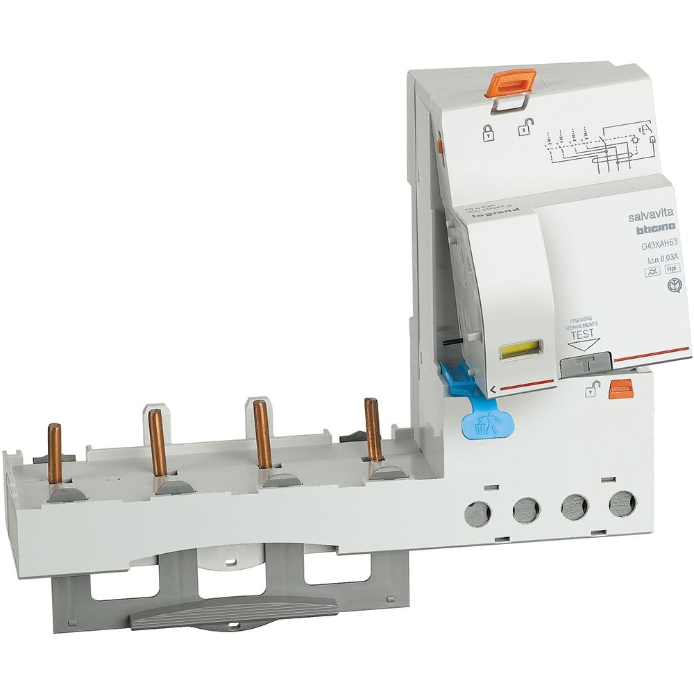 Modulo Differenziale Salvavita 4P - Tipo F - In= 63A BTICINO G43XF63