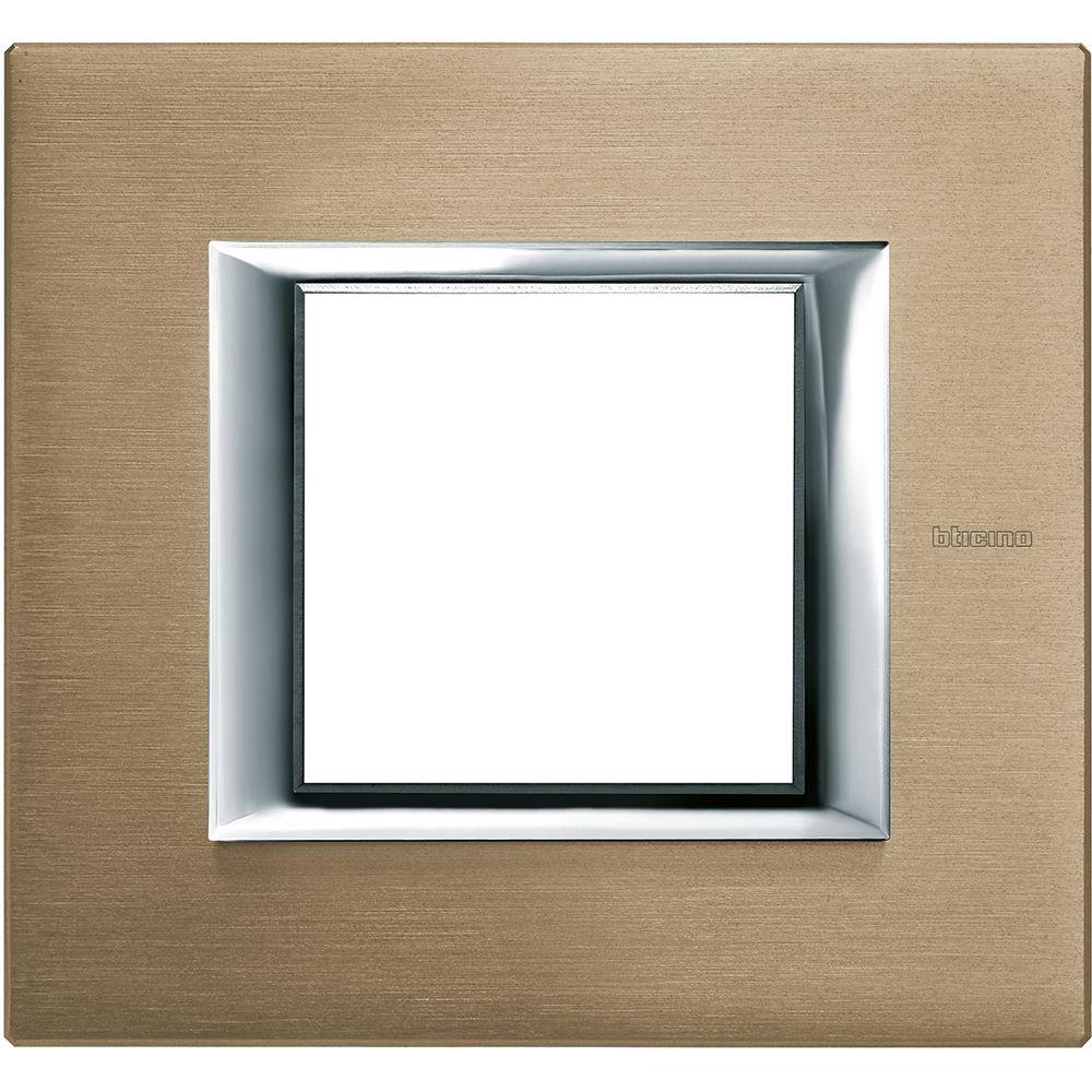 Placca Rettangolare Axolute 2 Moduli BTICINO HA4802NX