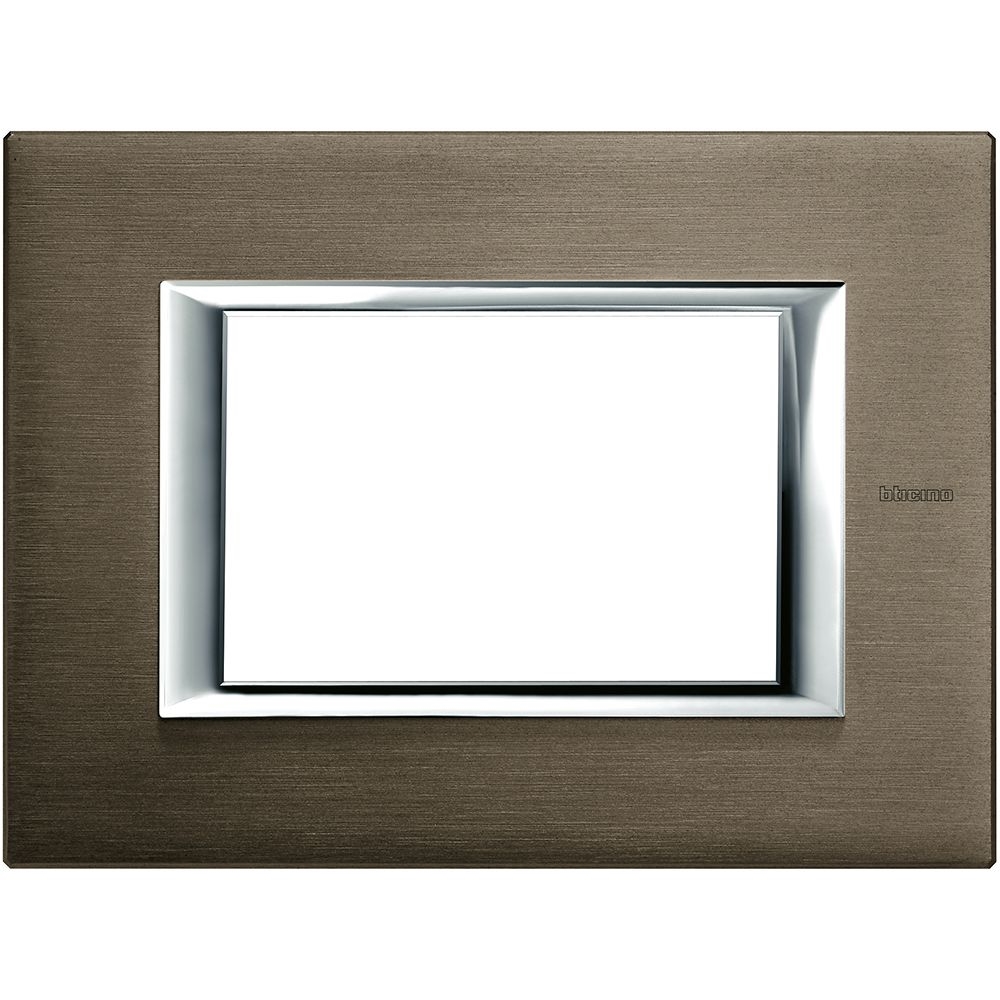 Placca Rettangolare Axolute 3 Moduli BTICINO HA4803BR