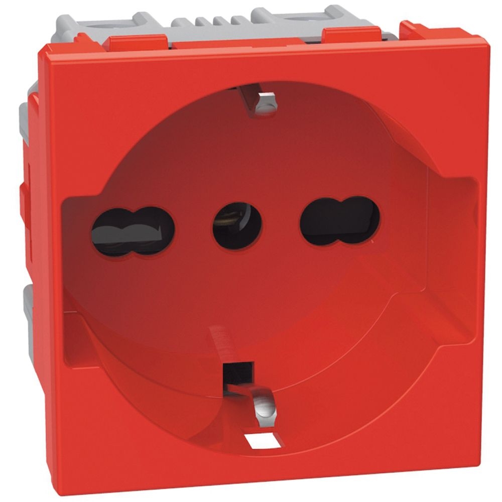 Presa 2P+T 16 A 250Vac - Std Italia E Tedesco - Rosso Antibatterico BTICINO J4140A16RAB