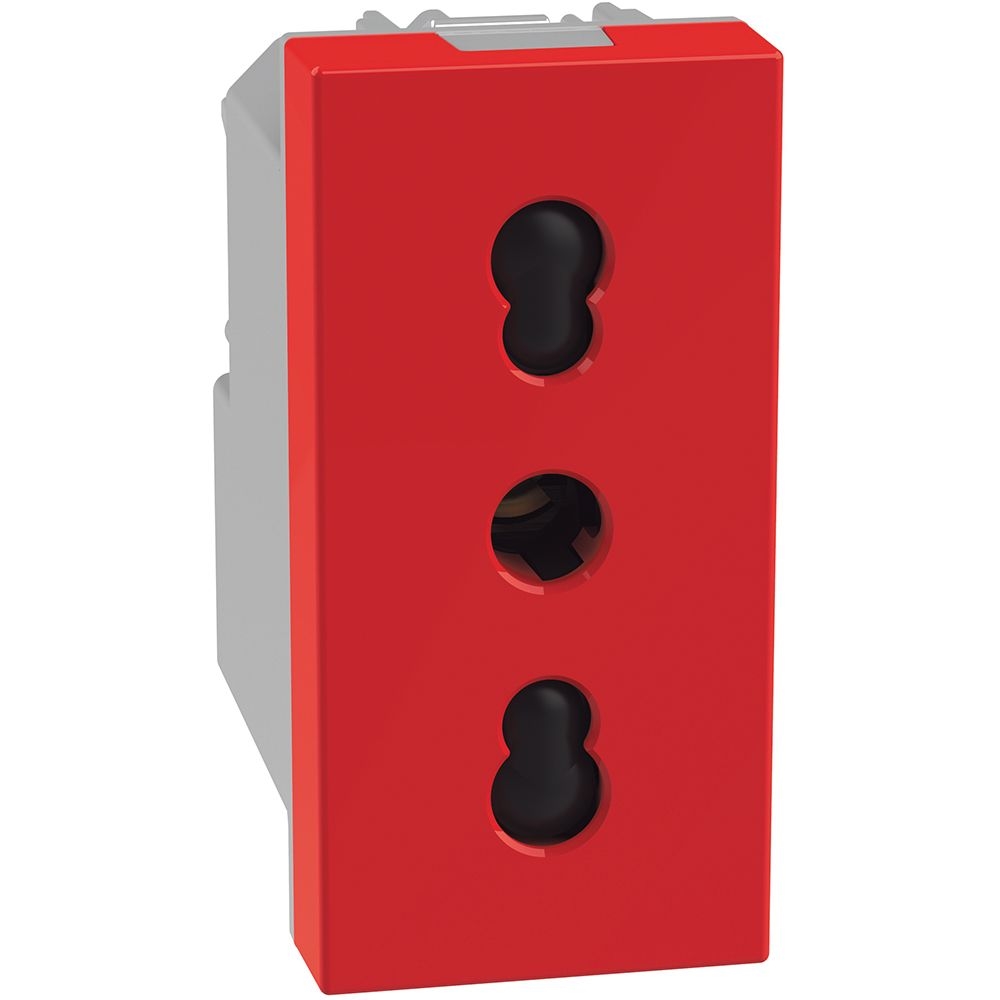 Presa Bipasso 2P+T 16 A 250Vac Rosso Antibatterico BTICINO J4180RAB