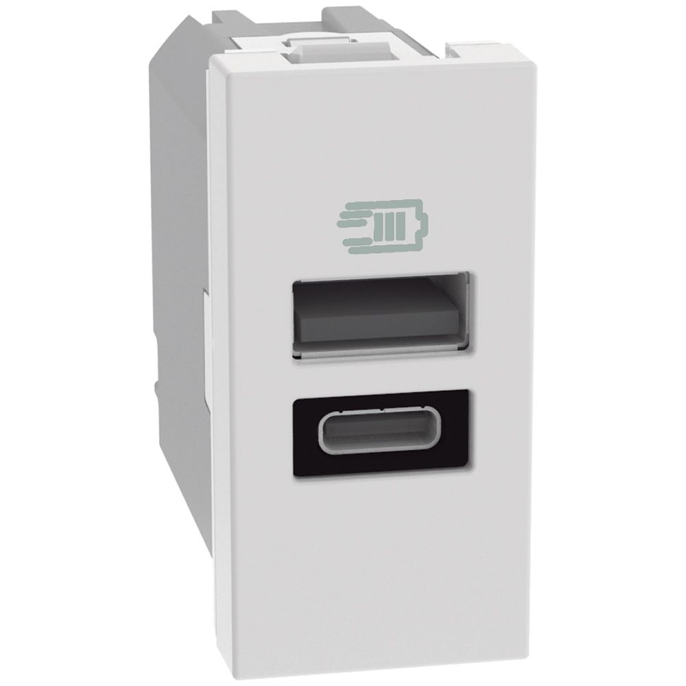 Caricatore Usb Con Una Porta Tipo A E Una Tipo C - 15W BTICINO JW4191AC