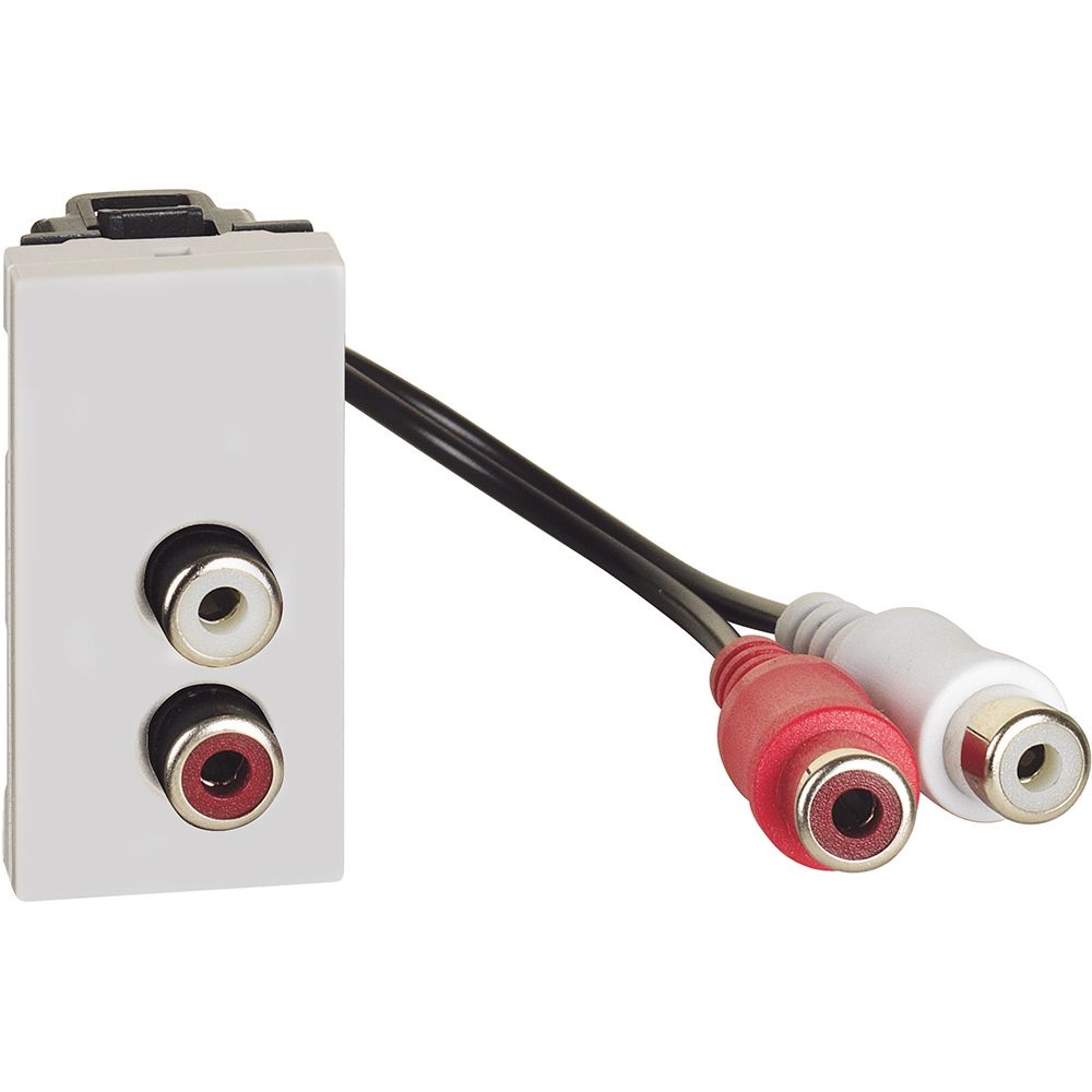 Doppio Connettore Tipo Rca - Con Collari Colore Rosso E Bianco BTICINO JW4269R