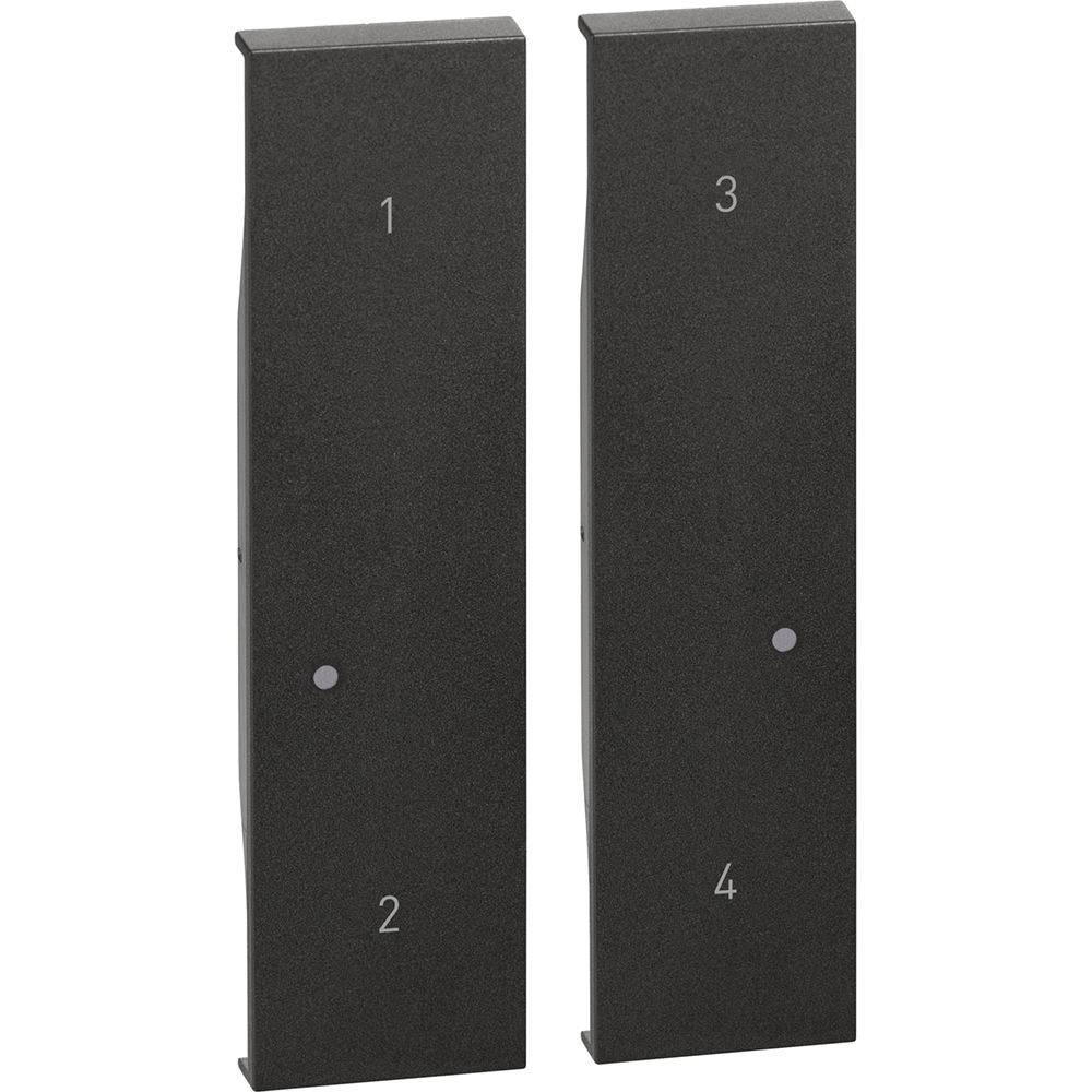 Cover 2 Moduli Per Modulo Scenari Art. K4575Cw. Nero. BTICINO KG37M2