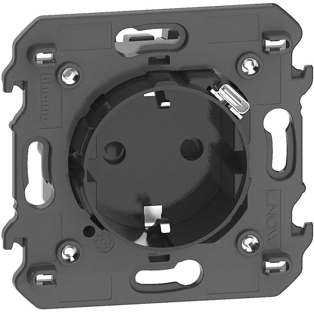 Presa Flat Standard Tedesco 2P+T 16A Con Caricatore Usb BTICINO KG4141USB