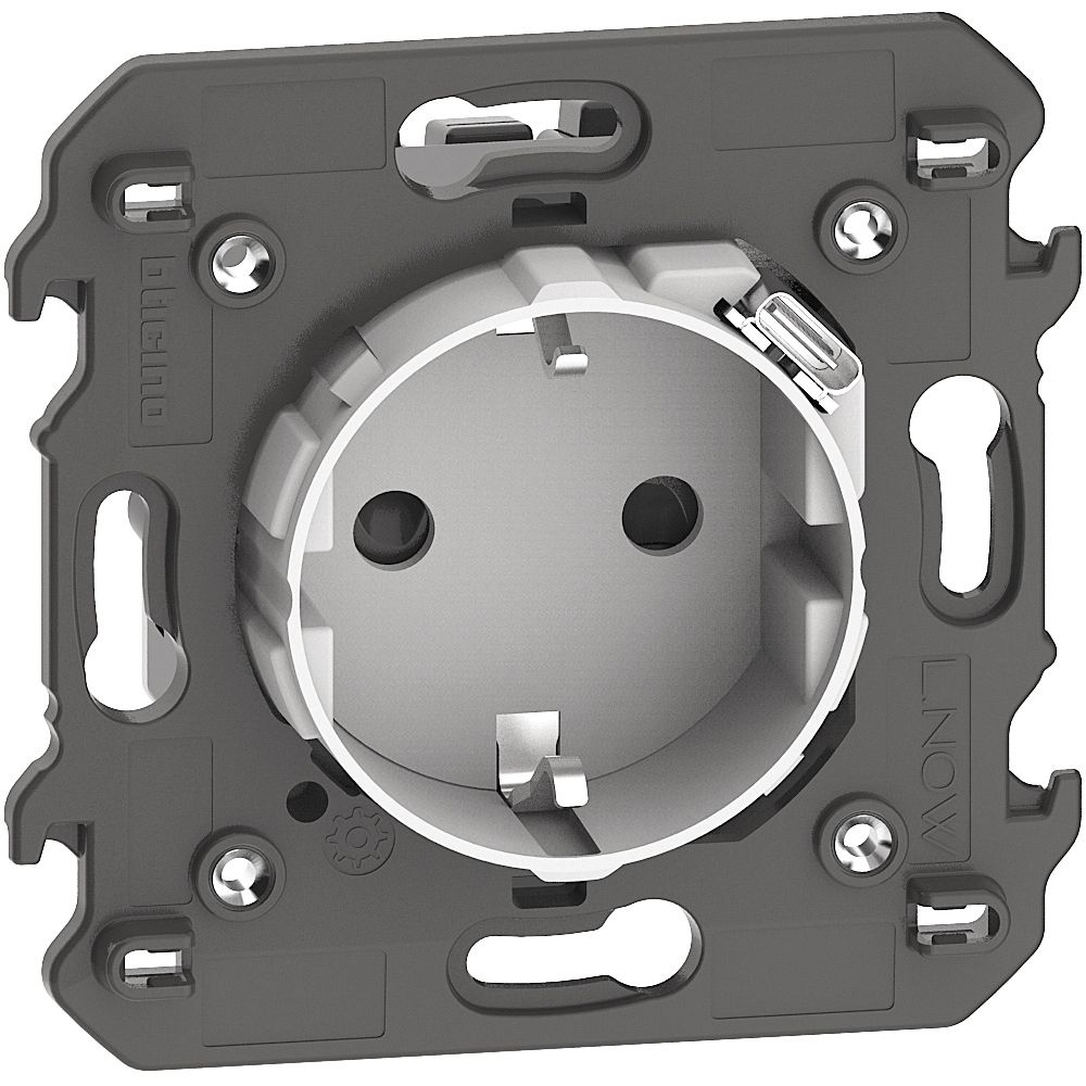 Presa Flat Standard Tedesco 2P+T 16A Con Caricatore Usb BTICINO KW4141USB