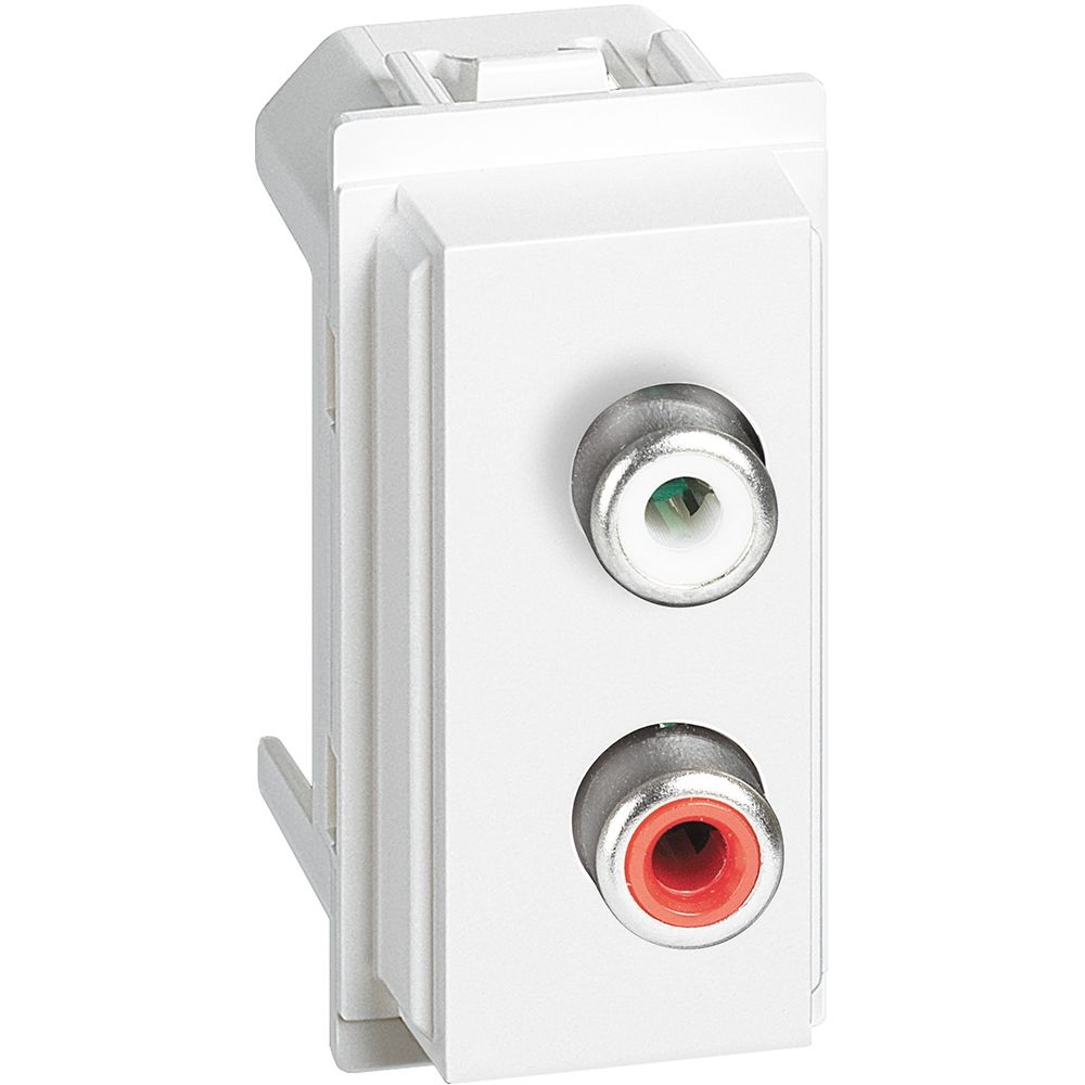 Modulo Doppio Rca - 1 Modulo, Bianco BTICINO KW4269R