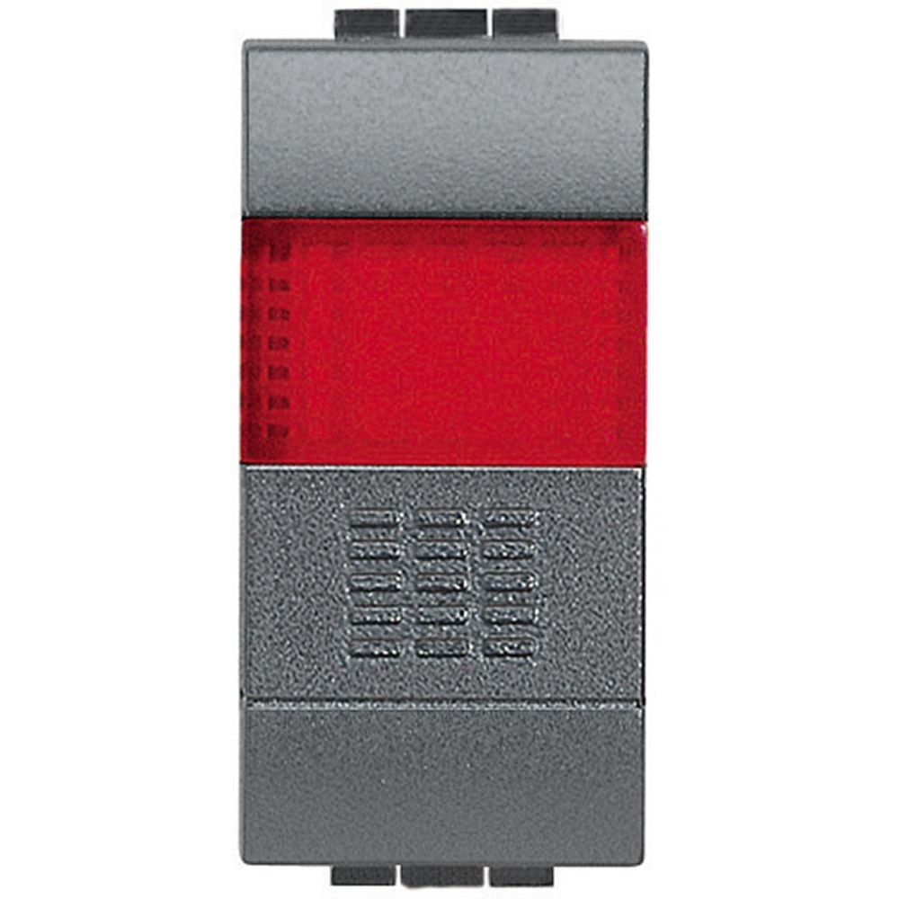 Pulsante 1P - No 10A 250Vac - Portalampada Rosso BTICINO L4038R