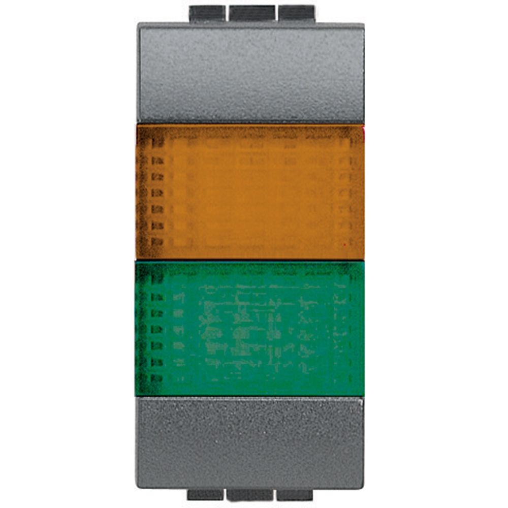 Doppio Portalampada Con 2 Diffusori 1 Arancio + 1 Verde BTICINO L4372AV