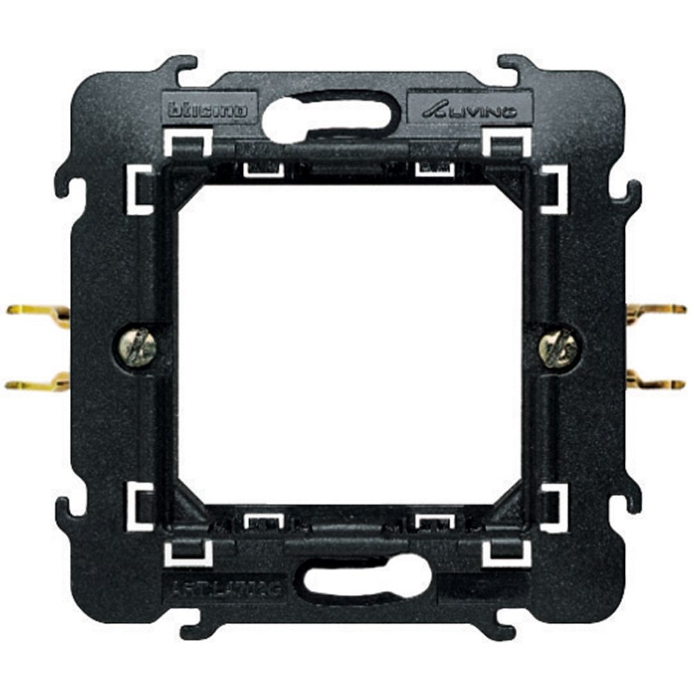 Supporto 2 Moduli Per Placche L4802... Living International - Fissaggio Con Graffette BTICINO L4702G