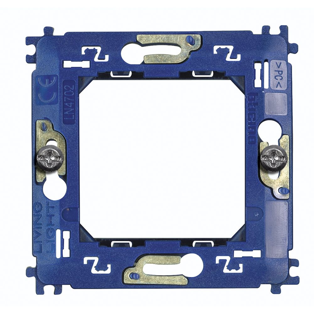 Supporto 2 Moduli Per Placche Quadre Lna4802.. Livinglight - Fissaggio Con Viti BTICINO LN4702