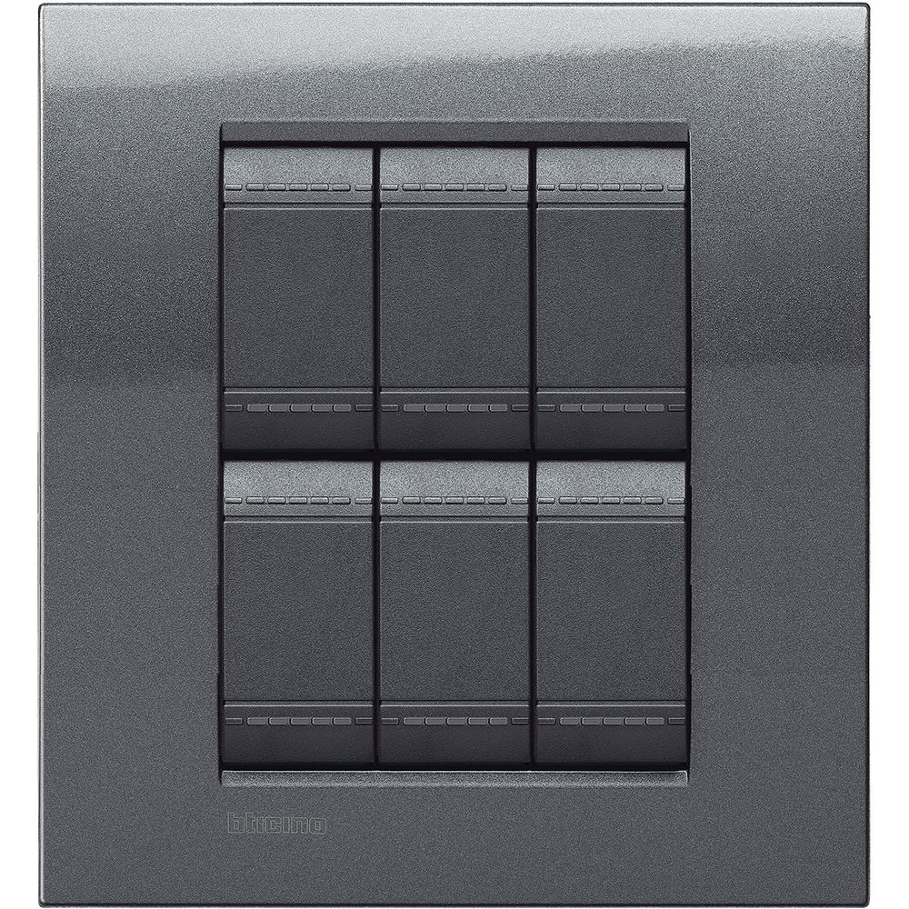 Placca Quadra Livinglight 3+3 Moduli BTICINO LNA4826AC