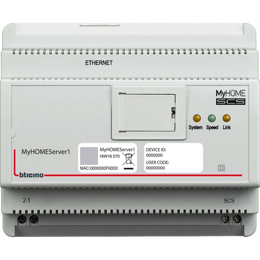 Server Per La Configurazione E Gestione Dei Dispositivi Domotici Myhome. BTICINO MYHOMESERVER1