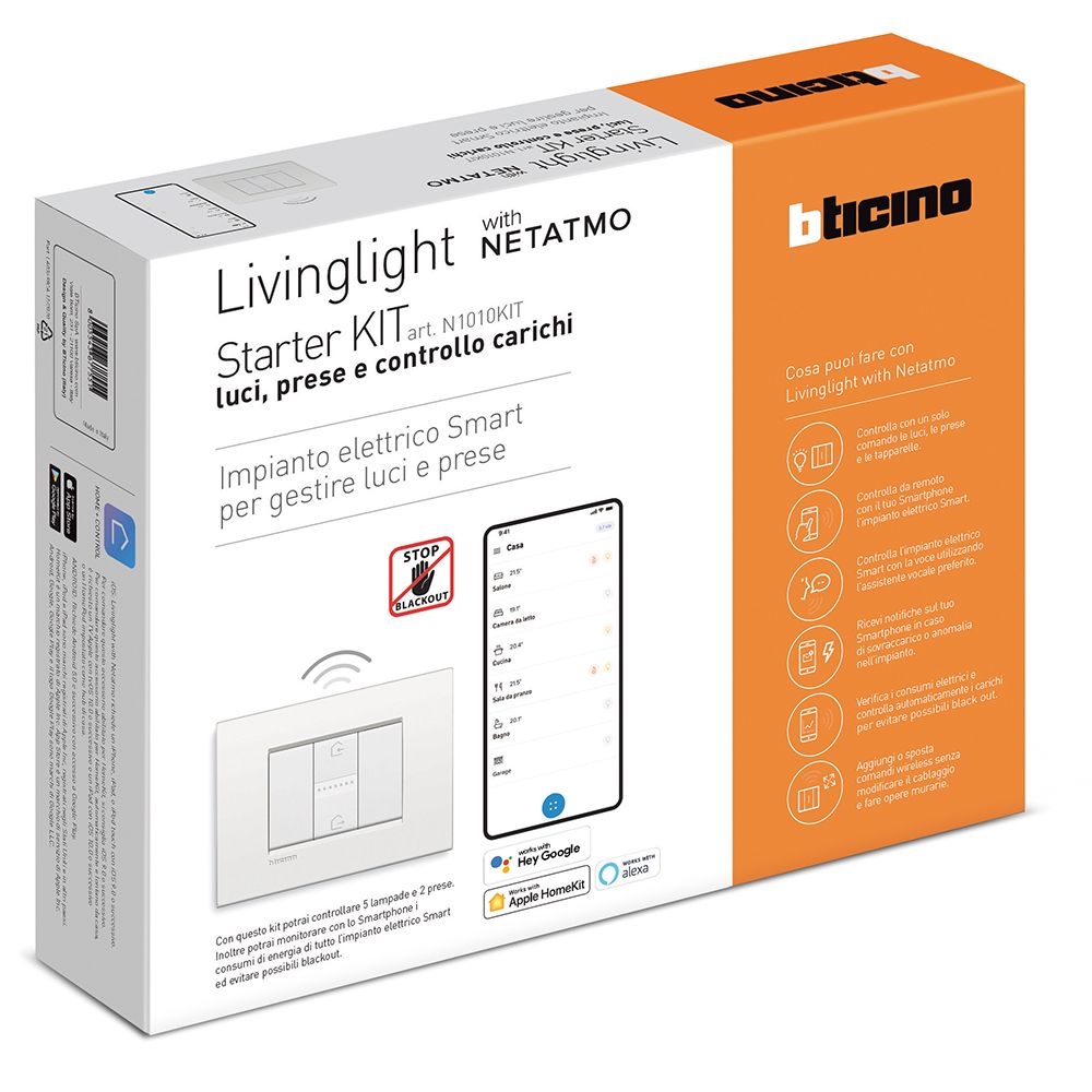 Starter Kit Per Gestione Luci, Prese Ed Energia BTICINO N1010KIT
