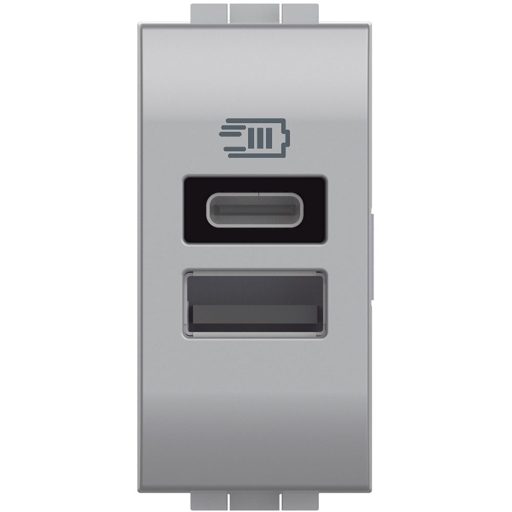 Caricatore Usb Tipo A E C Con Tensione 5 Vdc BTICINO NT4191AC