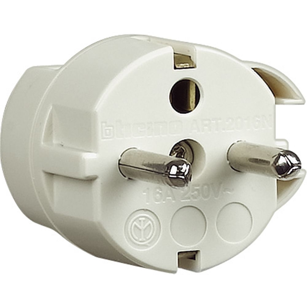 Spina Volante 2P+T 10/16A - Bianco BTICINO S2016NBE