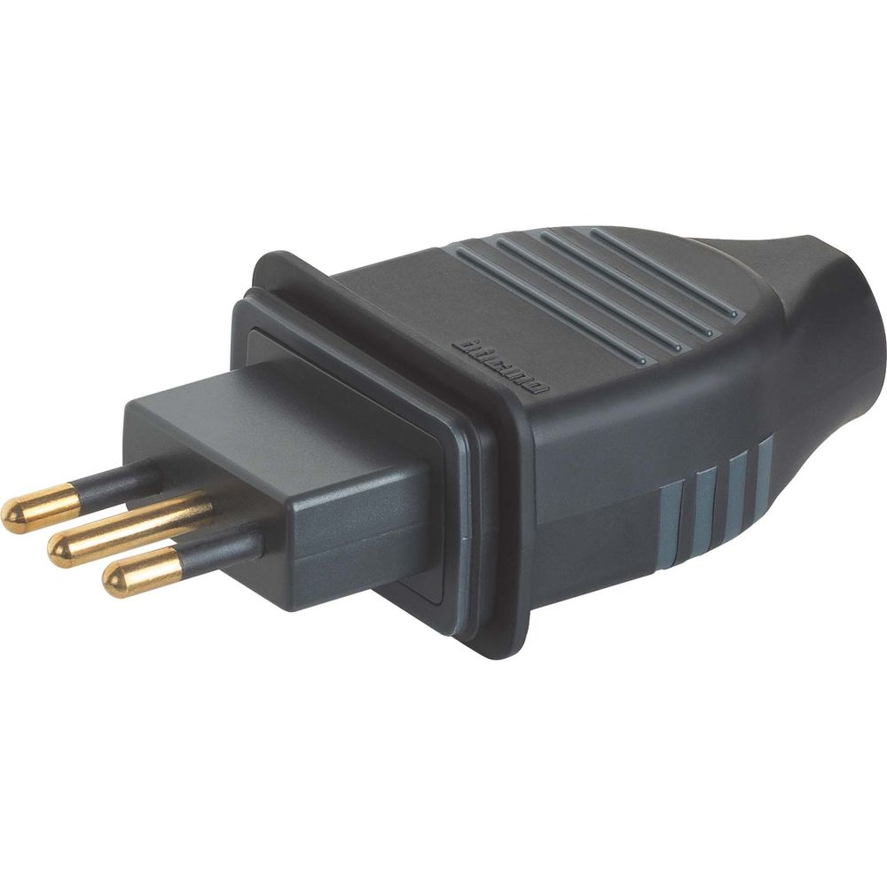 Spina Volante Bimateria 2P+T 10A Standard Italiano BTICINO S2027GE