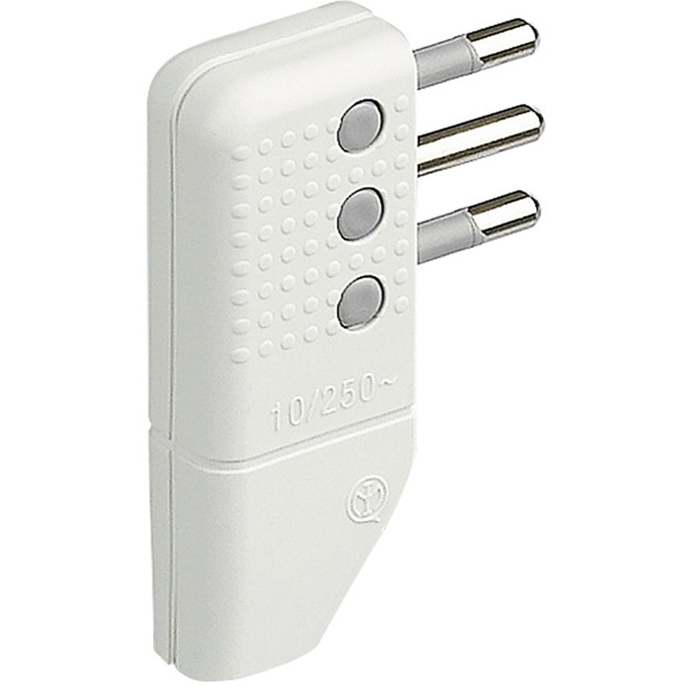 Spina Corner A Squadra 2P+T 10A Salvaspazio - Bianco BTICINO S2467TAE