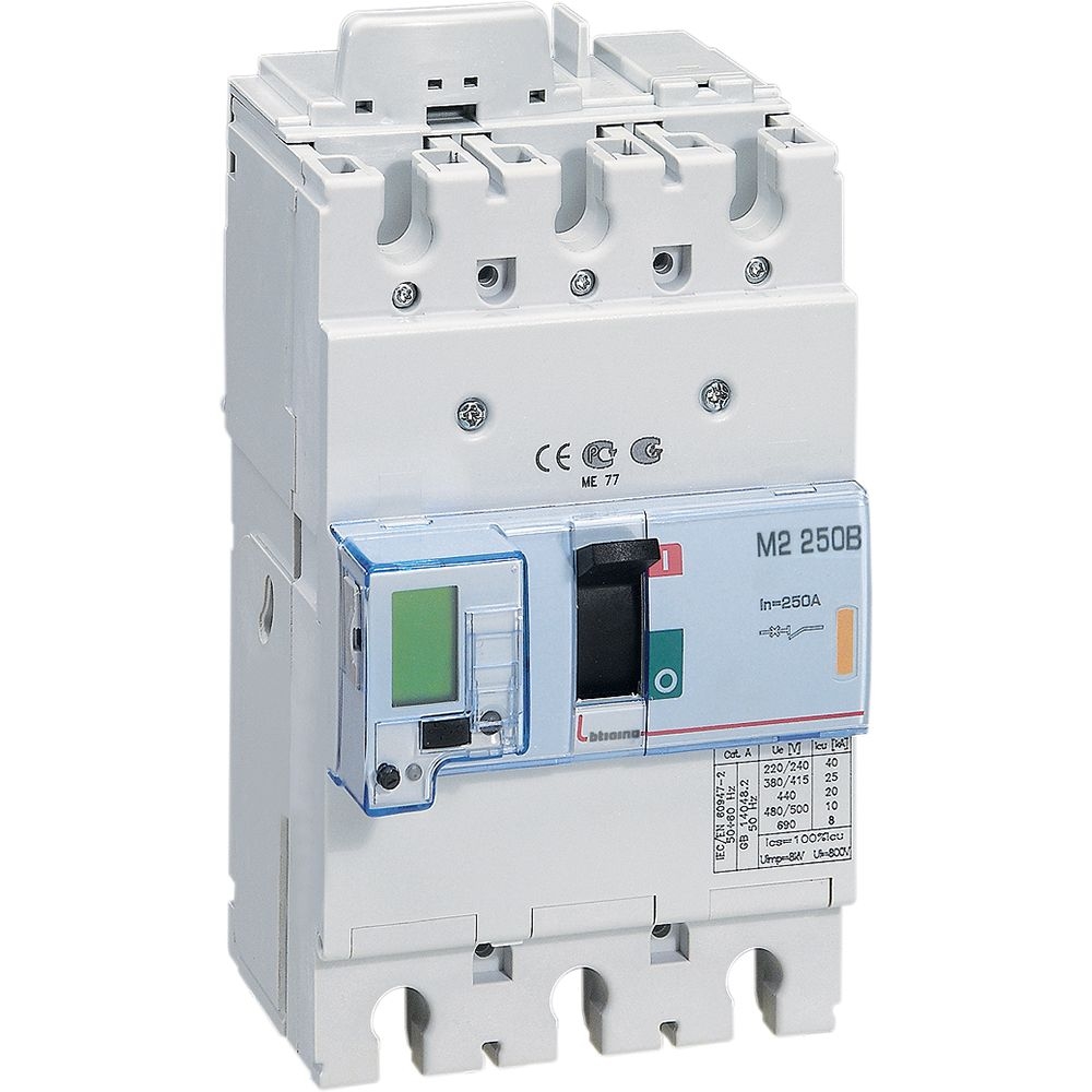 Interruttore Scatolato Megatiker M2 250B Elettronico 3P BTICINO T723B250T