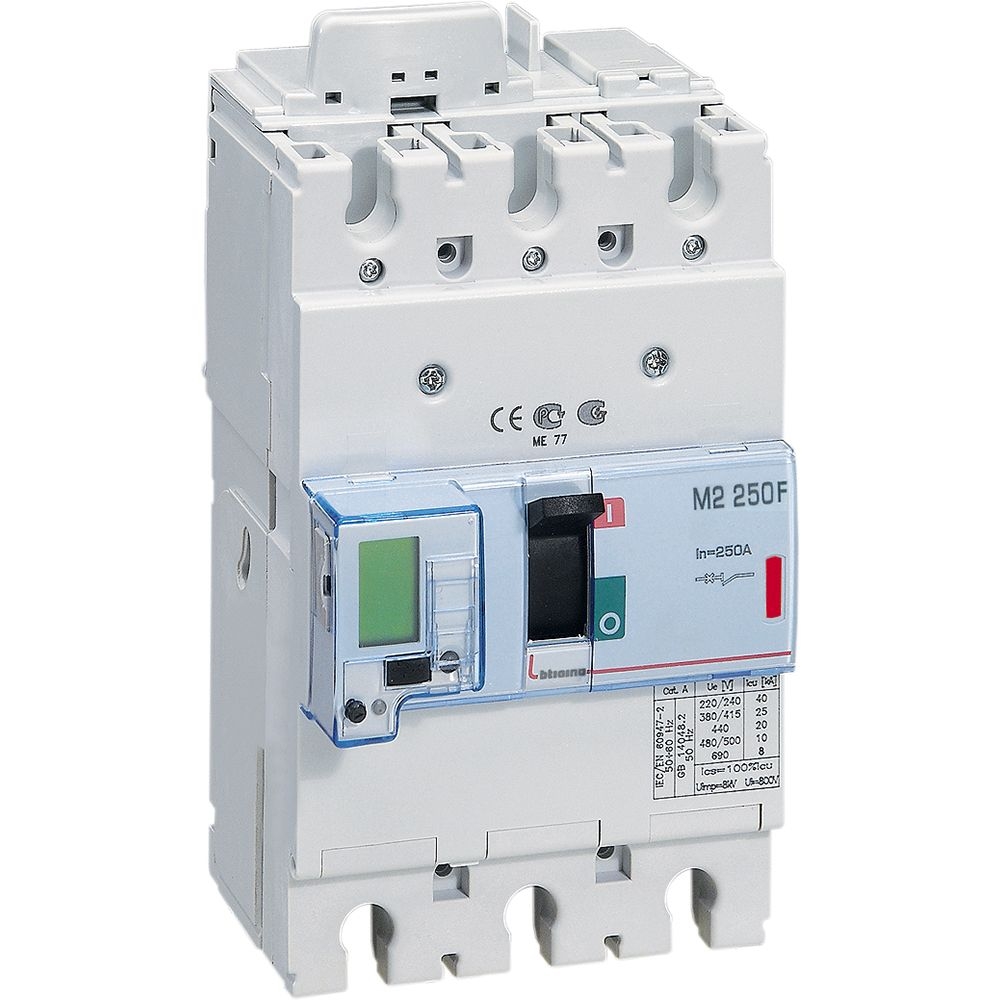 Interruttore Scatolato Megatiker M2 250F Elettronico 3P BTICINO T723F100MT