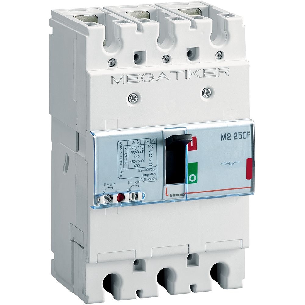 Interruttore Scatolato Megatiker M2 250F Magnetotermico 3P BTICINO T723F160