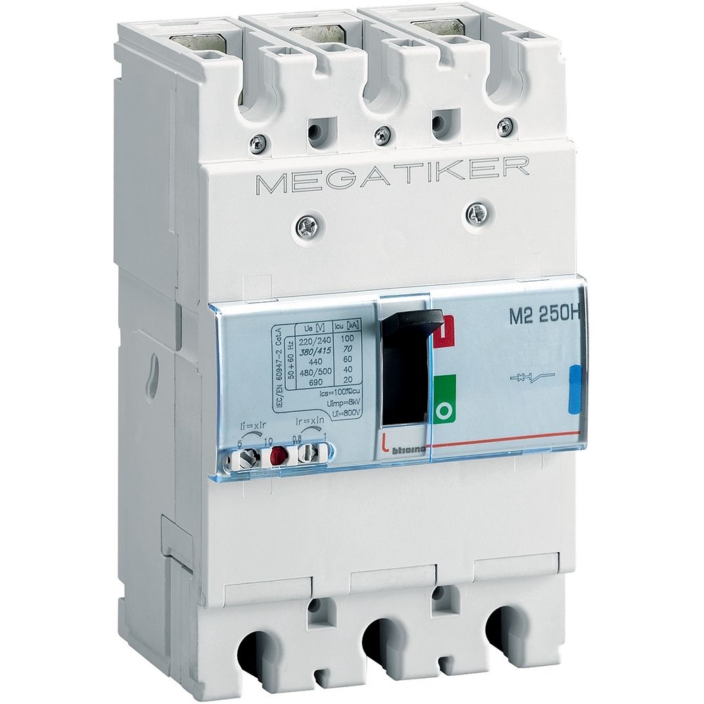 Interruttore Scatolato Megatiker M2 250H Magnetotermico 3P BTICINO T723H200