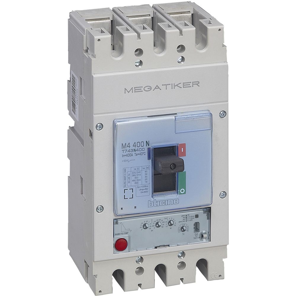 Interruttore Scatolato Megatiker M4 630N Elettronico 3P BTICINO T743N320EB