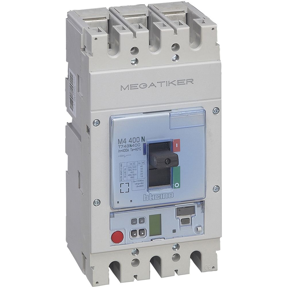 Interruttore Scatolato Megatiker M4 630N Elettronico 3P BTICINO T743N320MT