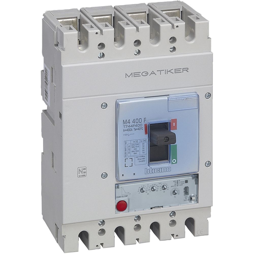 Interruttore Scatolato Megatiker M4 630F Elettronico 4P BTICINO T744F320EB